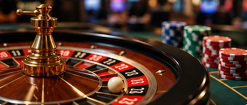 Roulette wheel and casino chips illustrating table game weighting